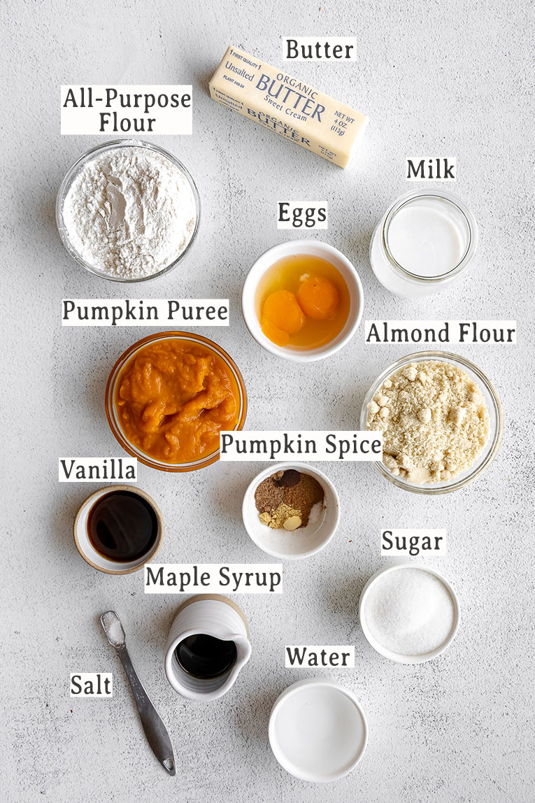 Ingredients for Mini Pumpkin Pies recipe.