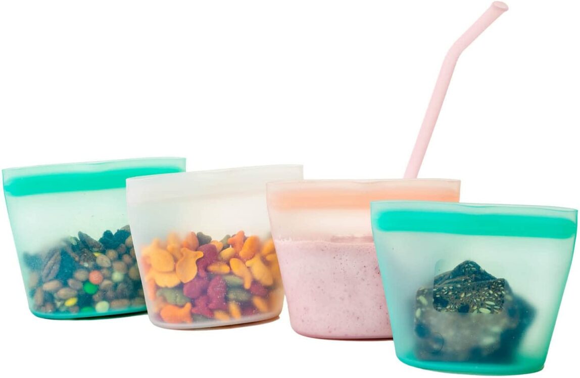 BluePerlOne silicone snack containers
