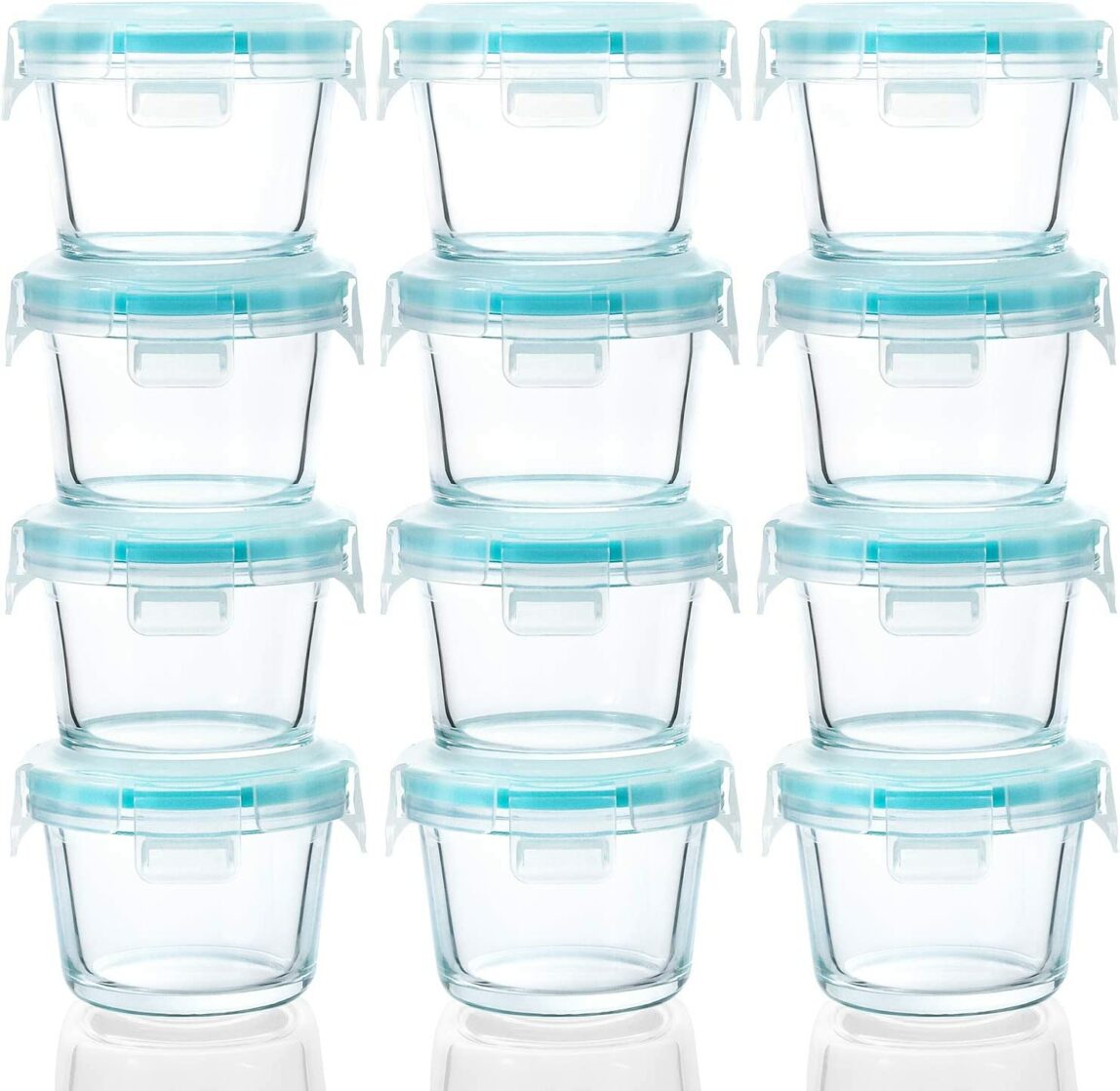Glass mini food storage containers airtight lids