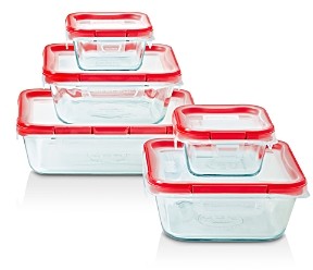 Pyrex glass food storage containers