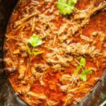 Slow Cooker Birria shredded meat.