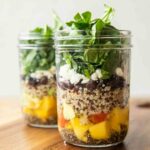 Central American Salad In A Jar with layers.