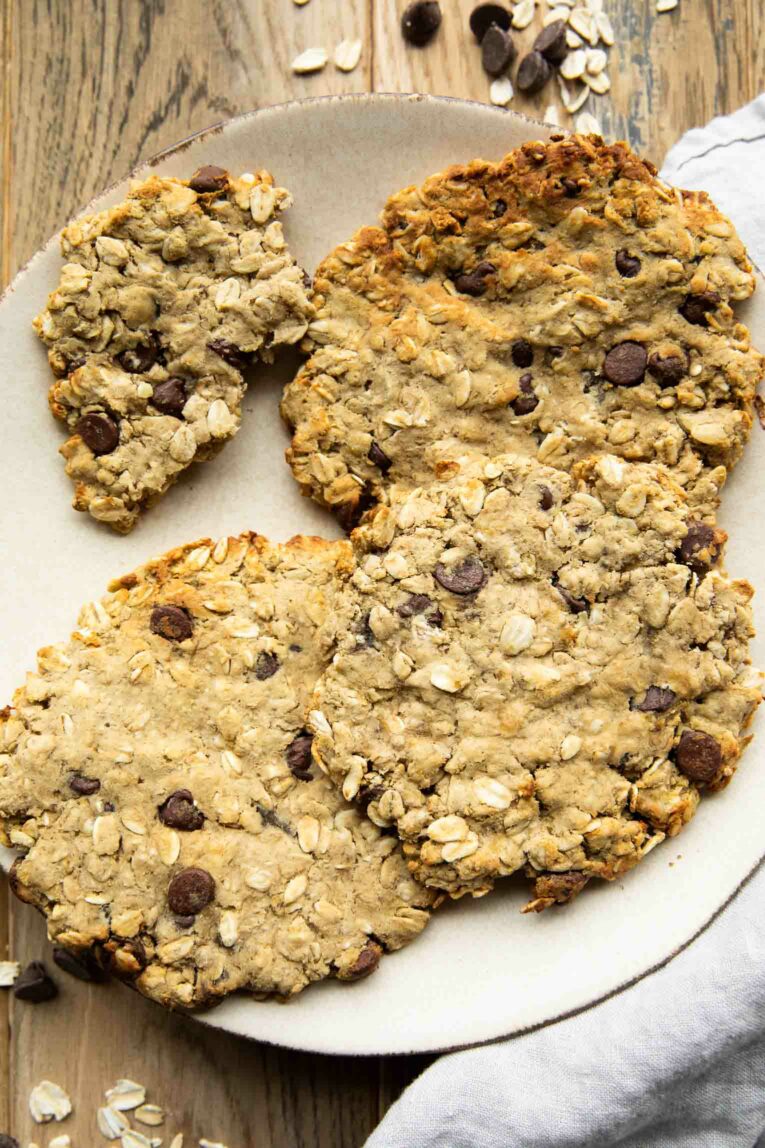Air fryer breakfast cookies on a plate.