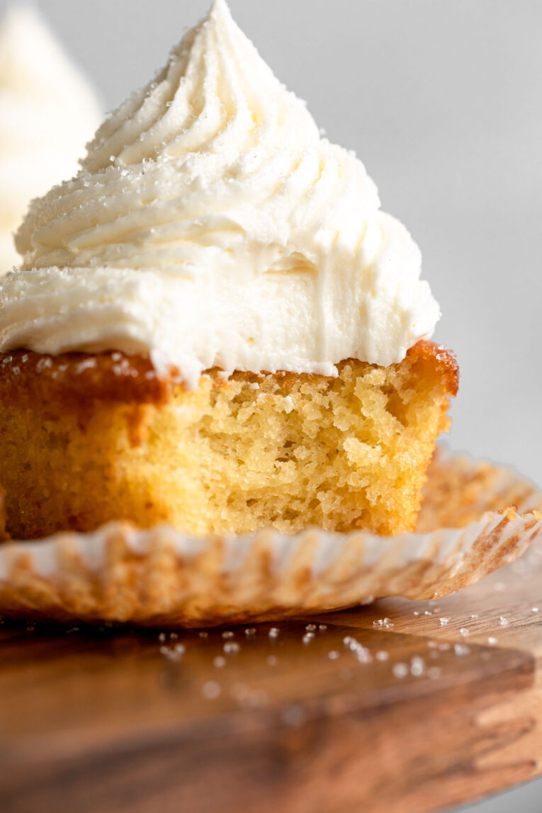 Close up photo of Almond Flour Cupcake recipe.