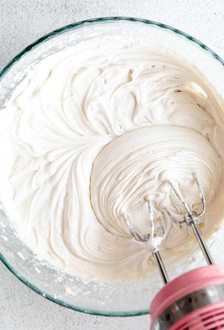 Vegan frosting being mixed together.
