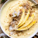 Mango Pineapple Smoothie bowl with coconut