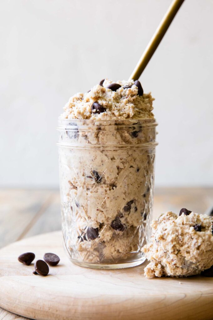 Protein Cookie Dough in a jar.