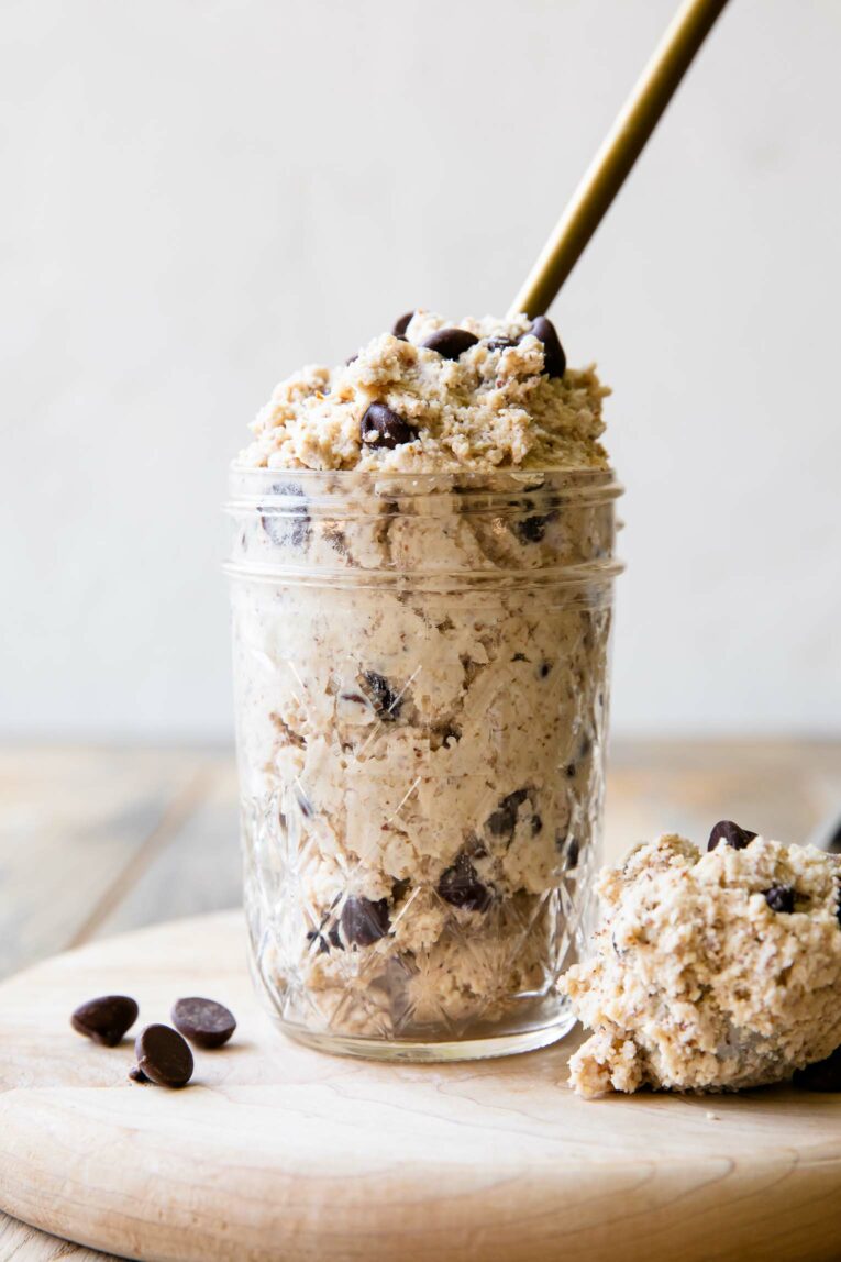 Protein Cookie Dough in a jar.