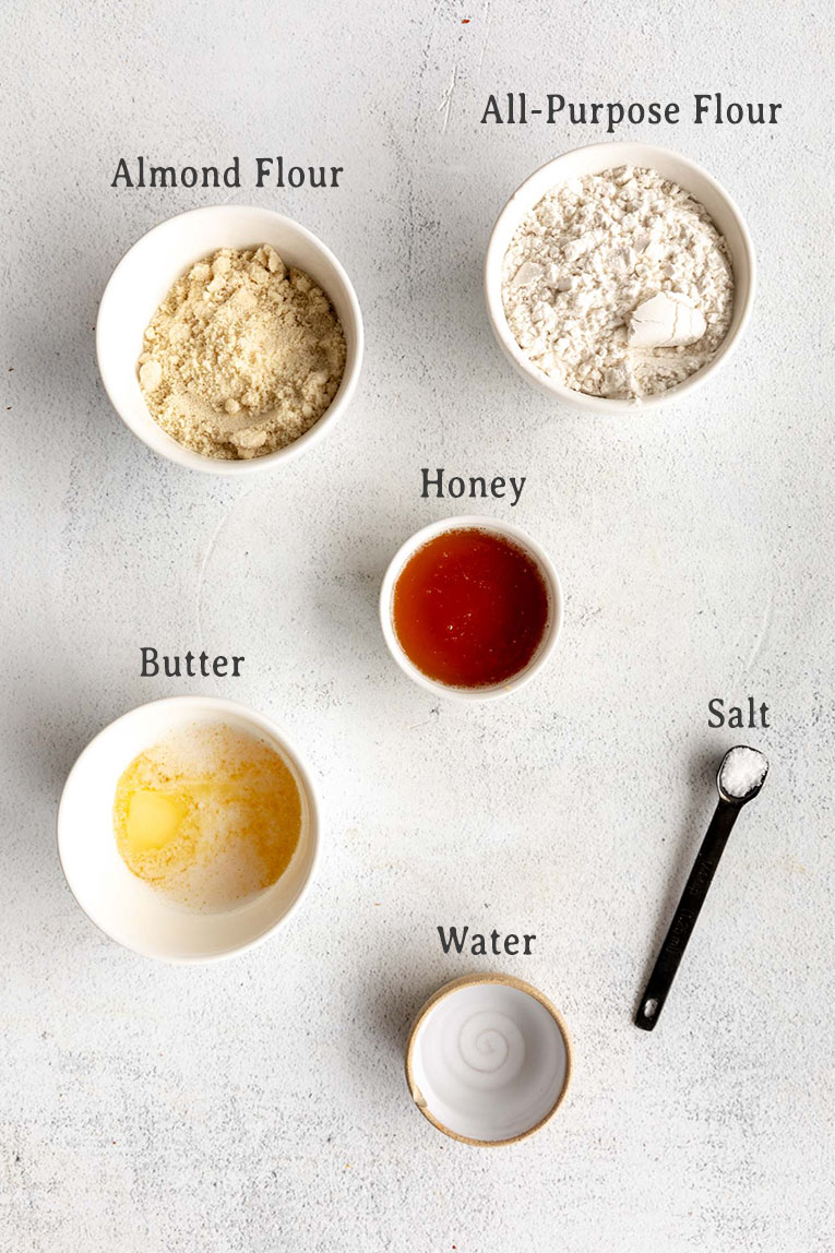 Ingredients for Healthy Strawberry Cheesecake Bars crust.