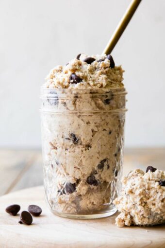 Protein Cookie Dough in a jar.