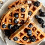 Top shot photo of Almond Flour Waffles recipe.