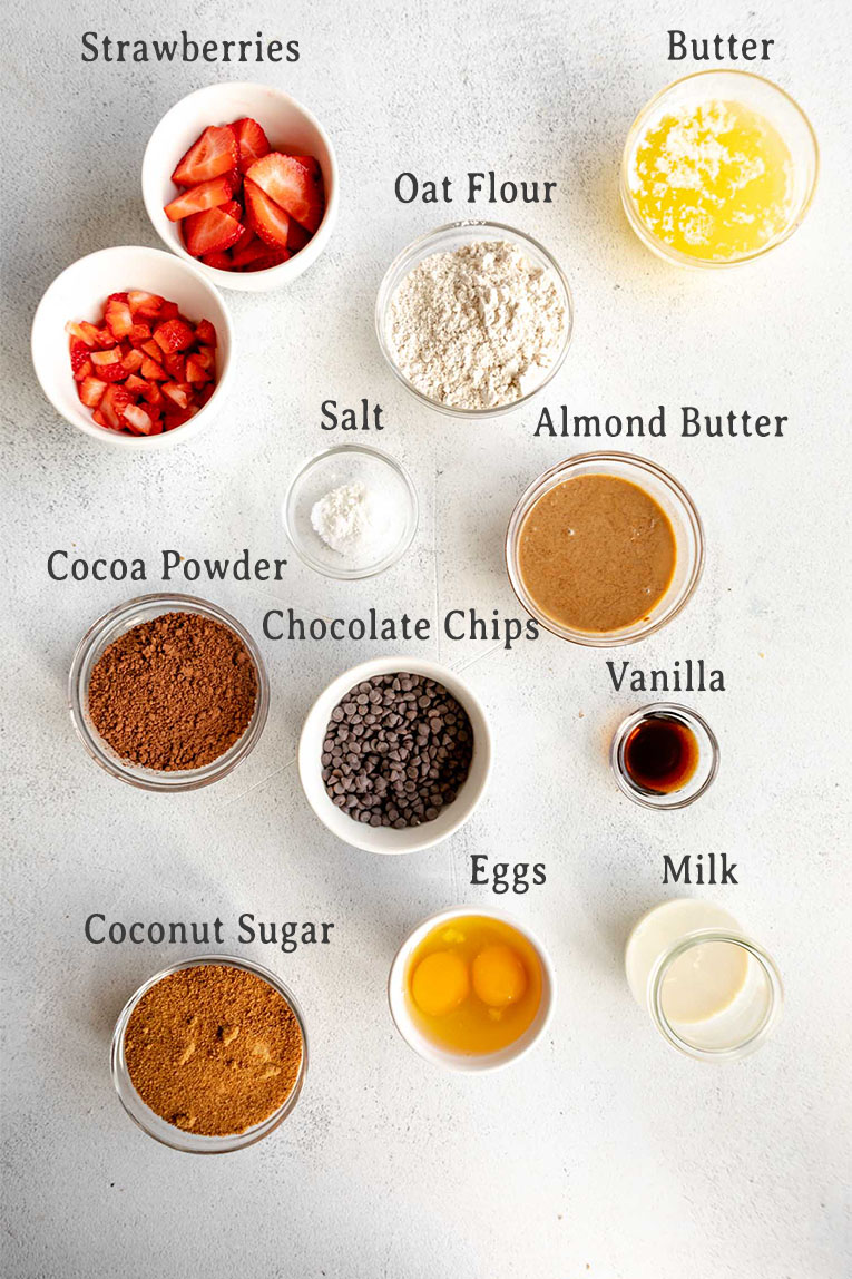 Chocolate Strawberry Brownies Ingredients