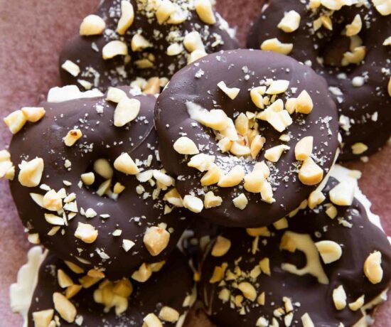 Photo of Chocolate Covered Apple "Donuts" recipe.