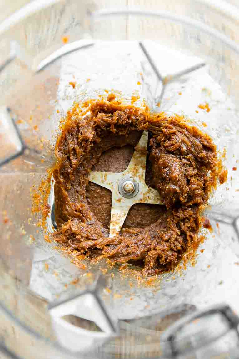 Date filling for homemade Twix bars.