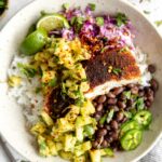 Top photo of Mahi-Mahi Fish Taco Bowls recipe.