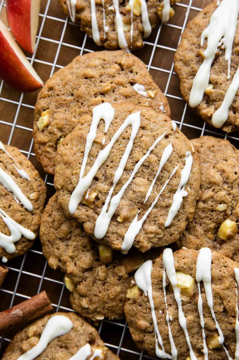 Close up of Apple Pie Oatmeal cookie.