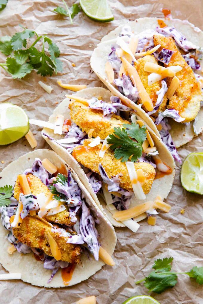 Crispy Air Fryer Fish Tacos recipe.