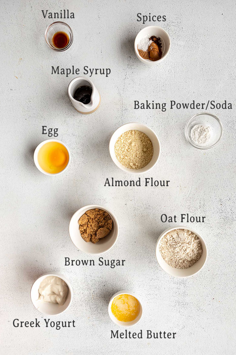 Maple Gluten-Free Donuts recipe ingredients.