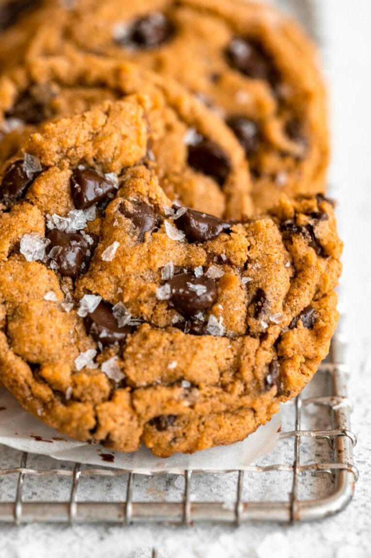 Gluten-Free Pumpkin Cookies on a cooling rack.