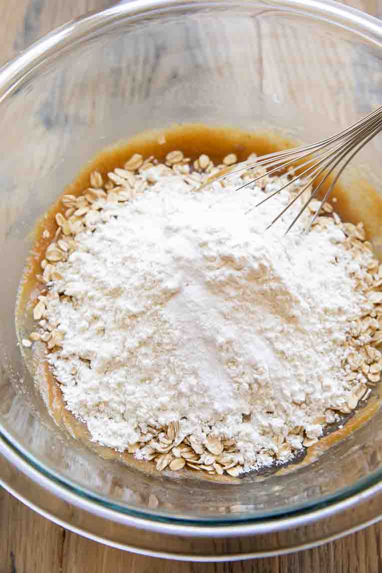 Dry ingredients added in for gluten-free cookies.