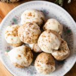 Top shot photo of Gingerbread Cookie Protein Bites recipe.