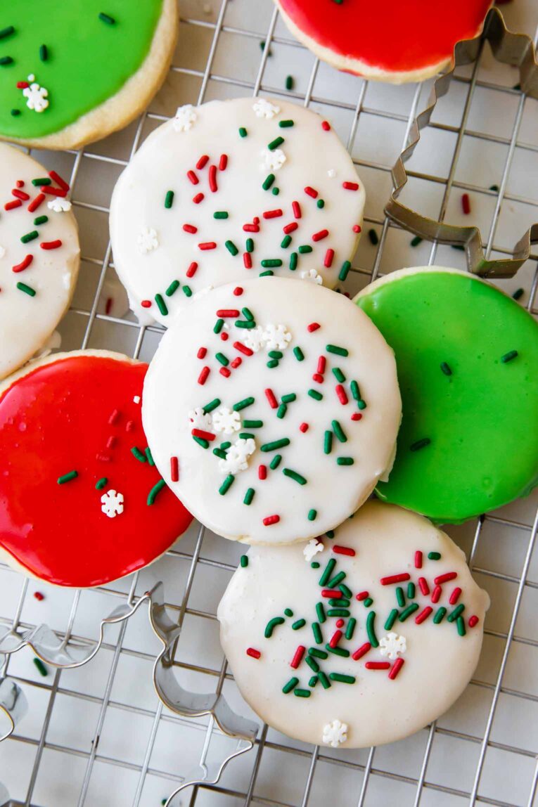 Close up of Gluten-Free Christmas Cookies