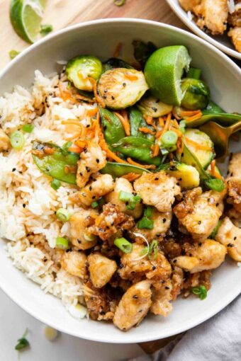 Honey Sesame Chicken Meal Prep Bowls recipe.