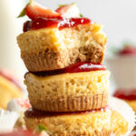 Stack of Protein Cheesecakes.