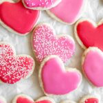 Gluten-Free Heart Shortbread Cookies that are pink and healthier.