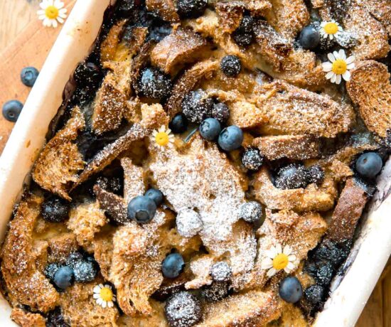 Healthy Blueberry French Toast Casserole recipe.