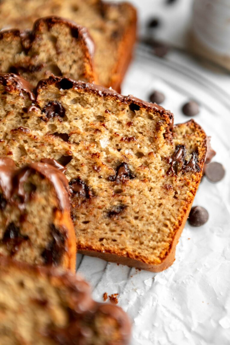 Close up of Protein Banana Bread recipe.