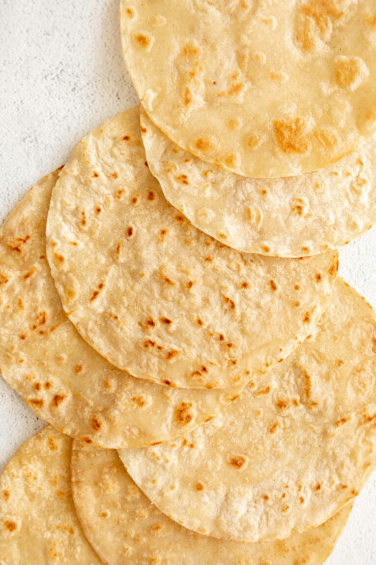 Almond Flour Tortillas recipe stacked.