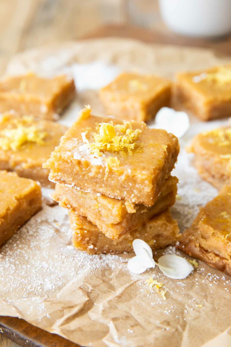 Angled photo of Gluten-Free Lemon Bars.