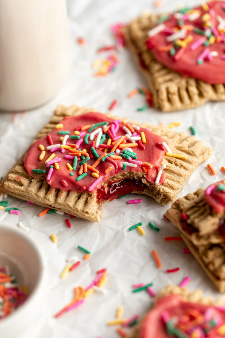 Angled photo of Protein Pop Tarts.