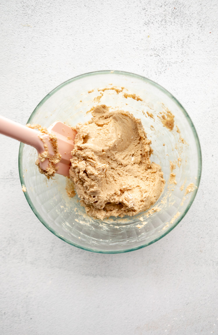 Protein Pop Tart gluten-free dough mixed in a bowl.