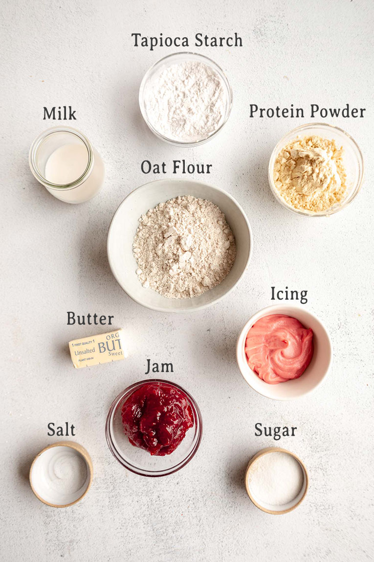 Ingredients for healthy Protein Pop Tarts.