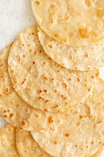 Almond Flour Tortillas recipe stacked.