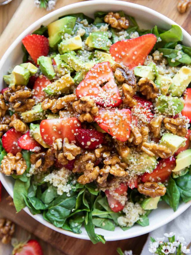 Avocado Strawberry Spinach Salad Recipe Story