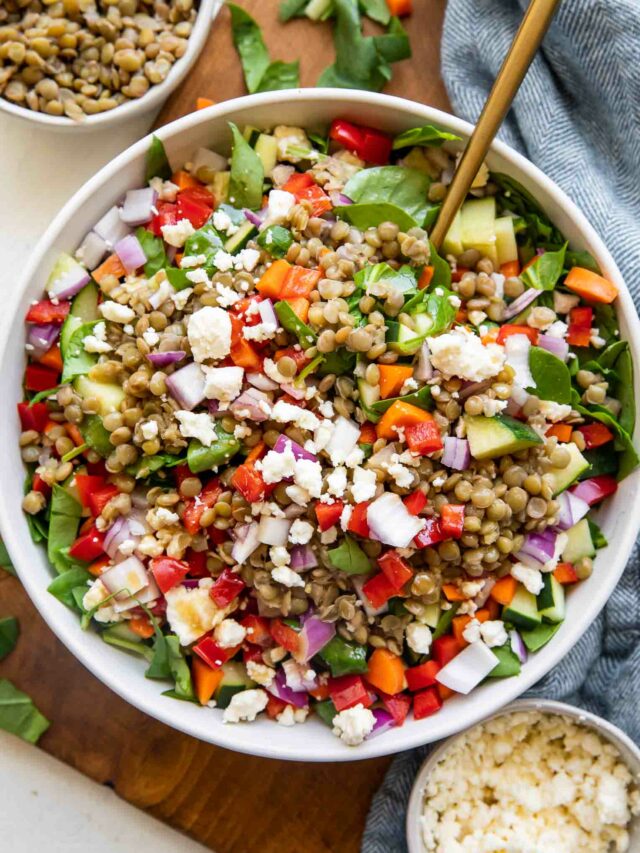 The Best Lemon Balsamic Lentil Salad Story