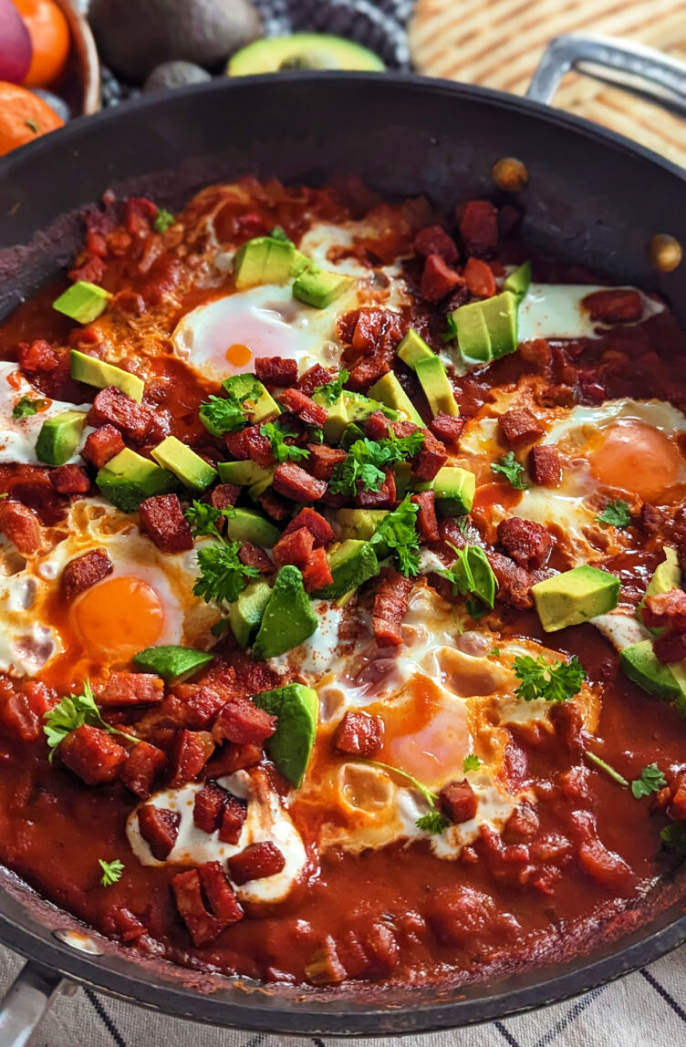 Gluten-free shakshuka recipe for brunch ideas.