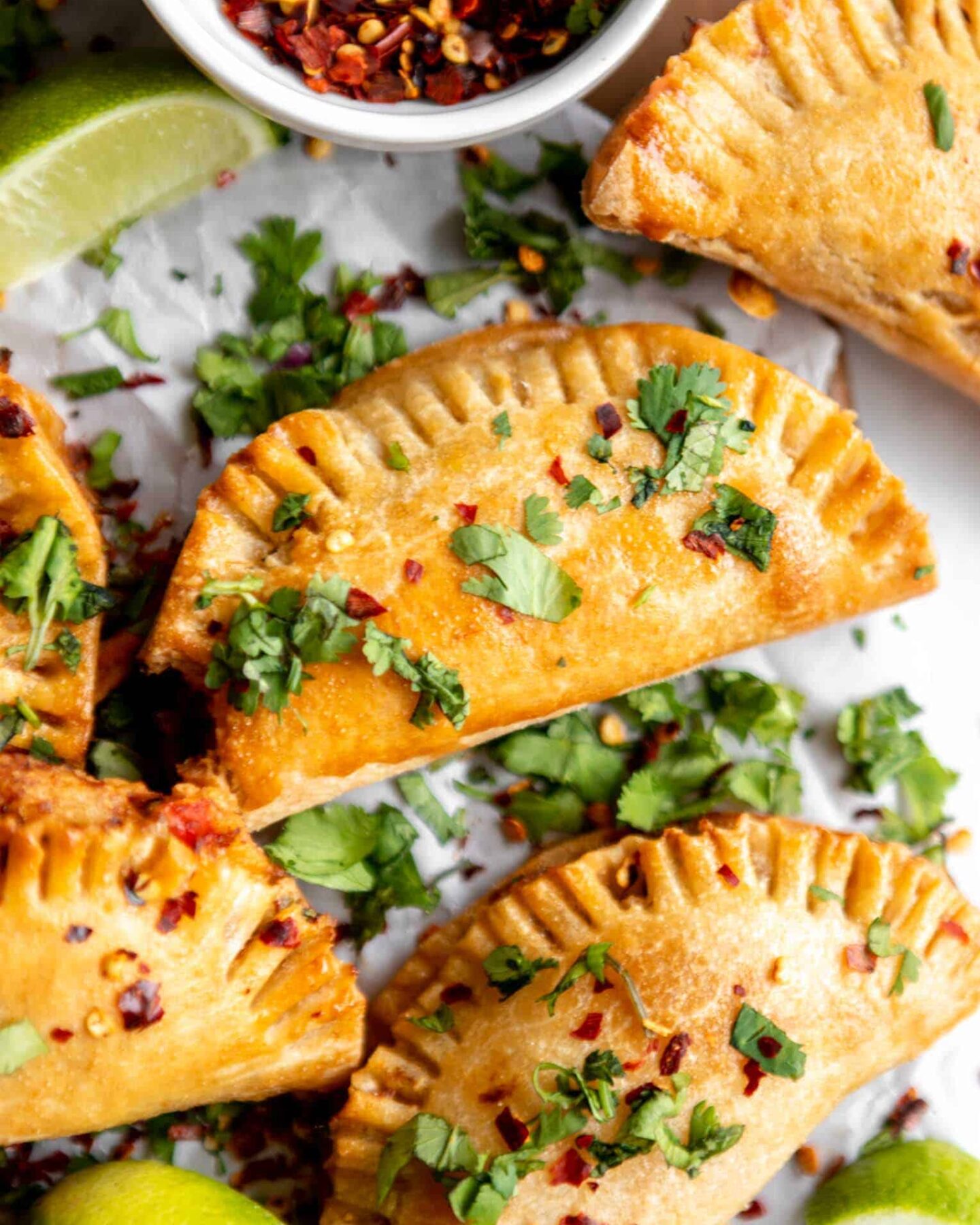 Top shot photo of Chicken Empanadas recipe.