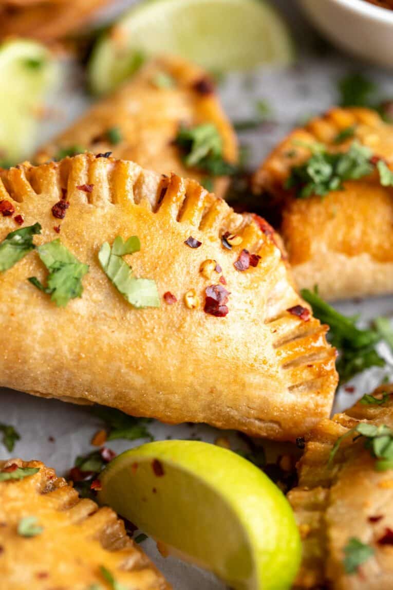 Chicken Empanadas with cilantro and lime.