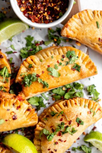 Top shot photo of Chicken Empanadas recipe.