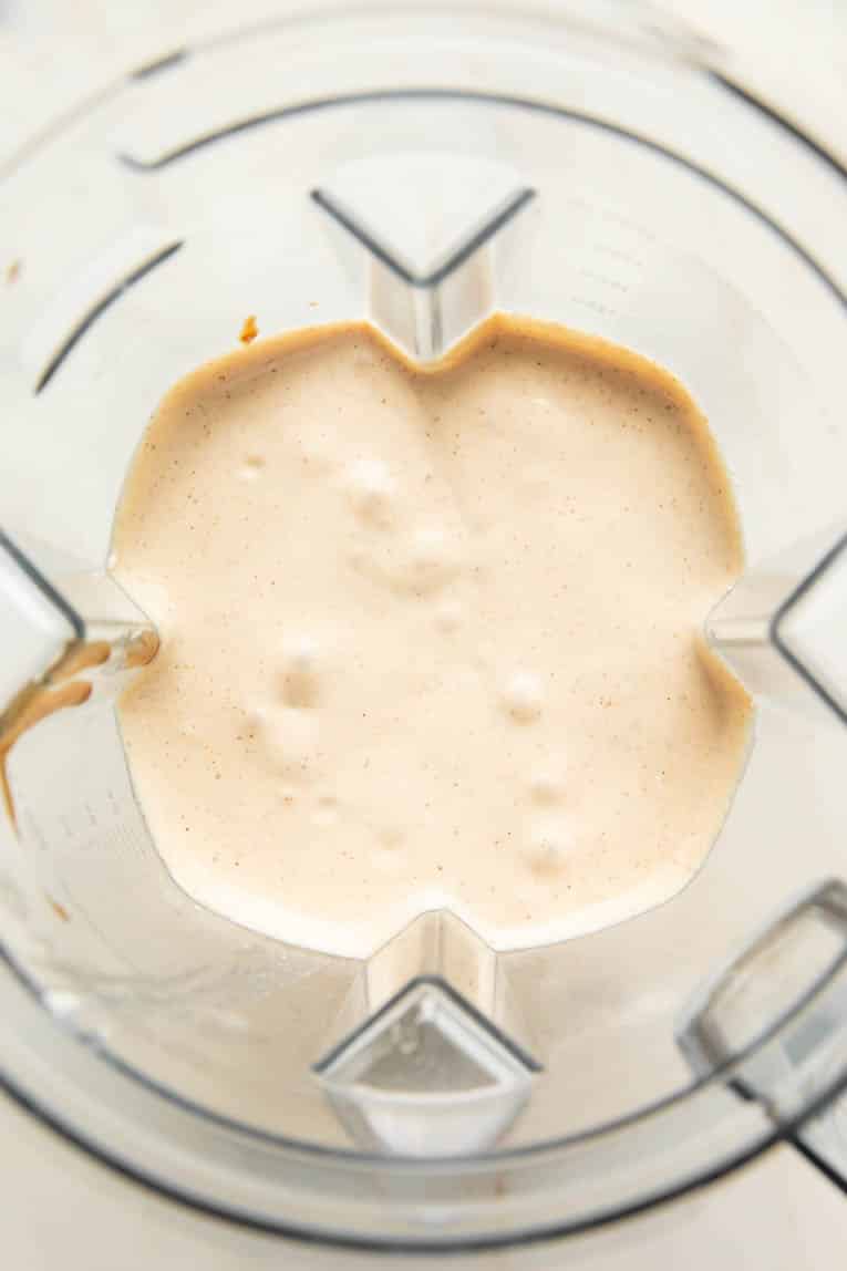 Blended Cookie Dough Ice Cream ingredients.