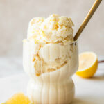 Close up of healthy Lemon Ice Cream recipe.