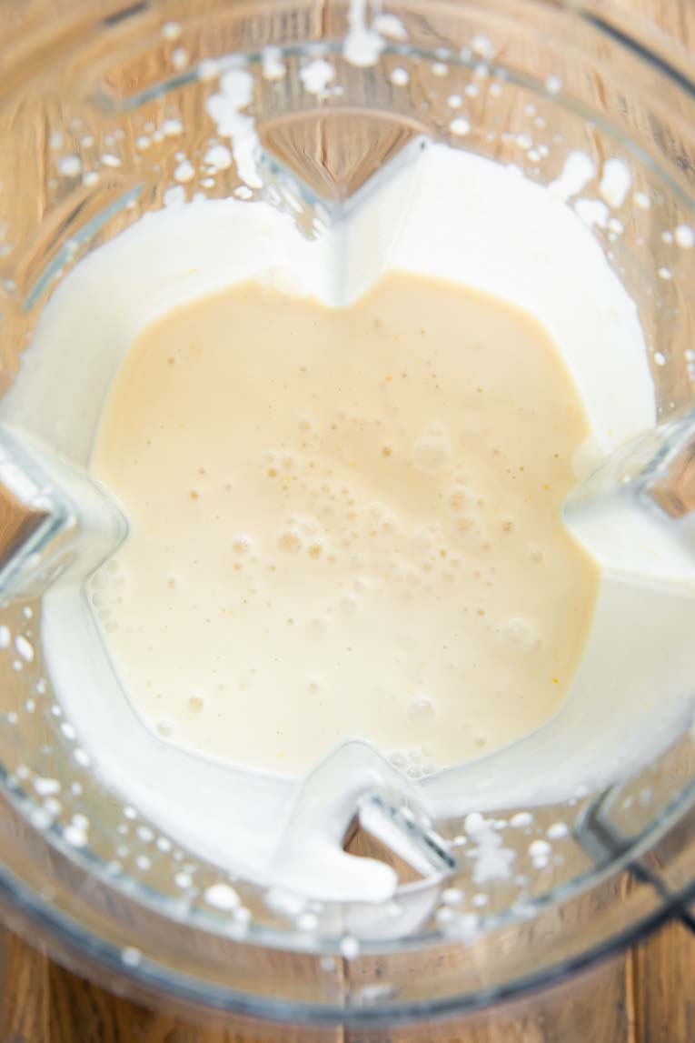 Blended Lemon Ice Cream batter.