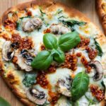 Top shot of Naan Pizza recipe.