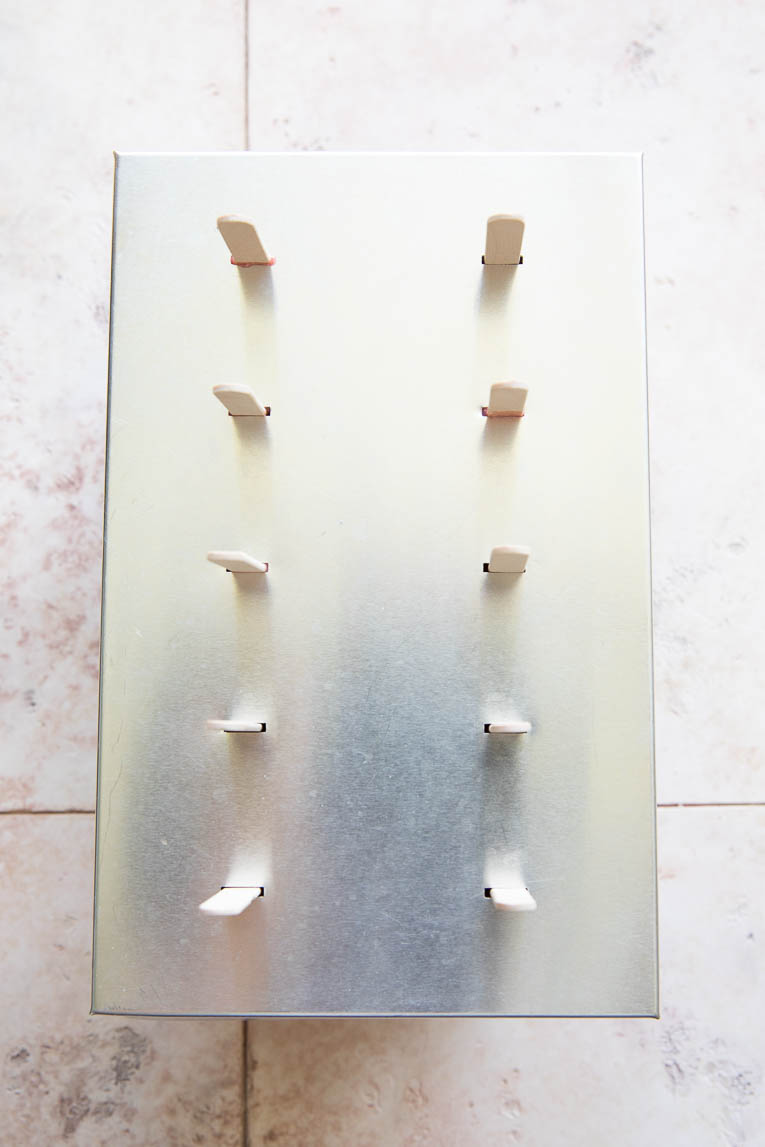Sticks and lid added to popsicle mold.