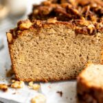 Close up loaf Almond Flour Banana Bread.