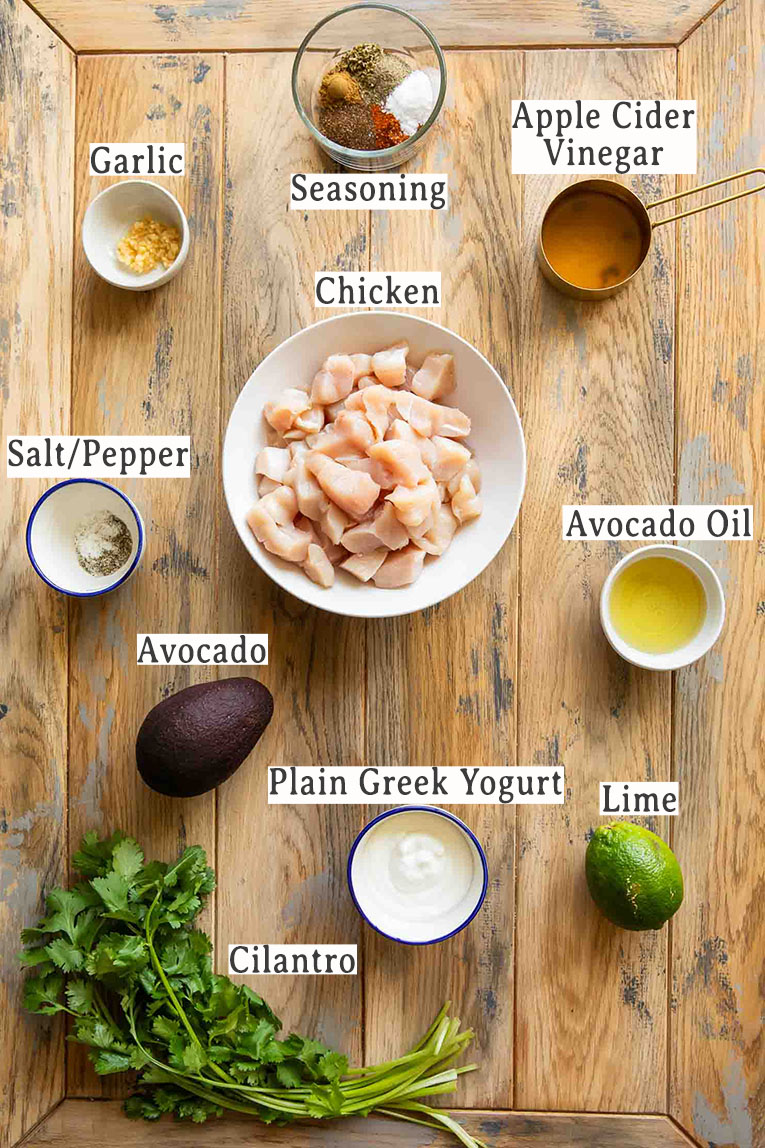 Ingredients for Southwest Chicken Burrito Bowls.